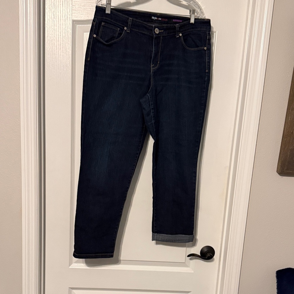 Style & Co. Women's Dark Indigo Straight Leg Jeans